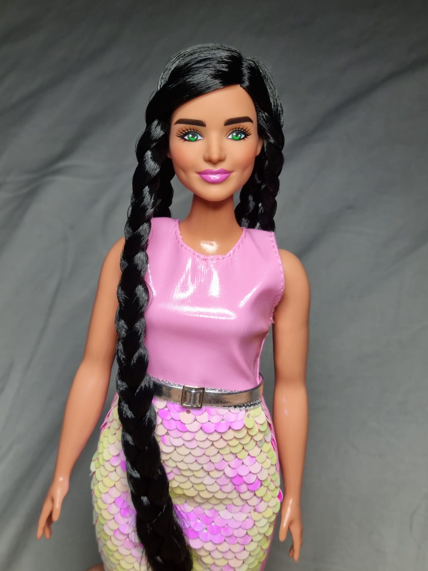 Papusa Barbie Fashionistas Made to Move Dimples Sculpt mtm Reroot