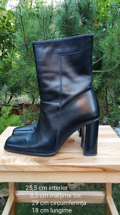 Cizme piele naturală, marime 38 - interior 24,5 cm