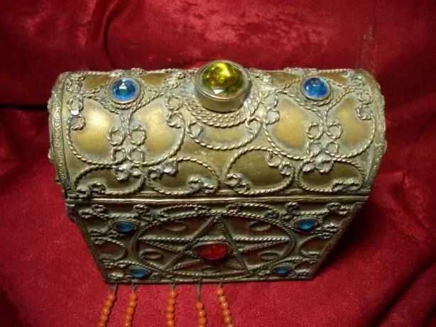 Etnic tribal! Poseta, geanta, caseta sec 19, alama pl Ag, colectie