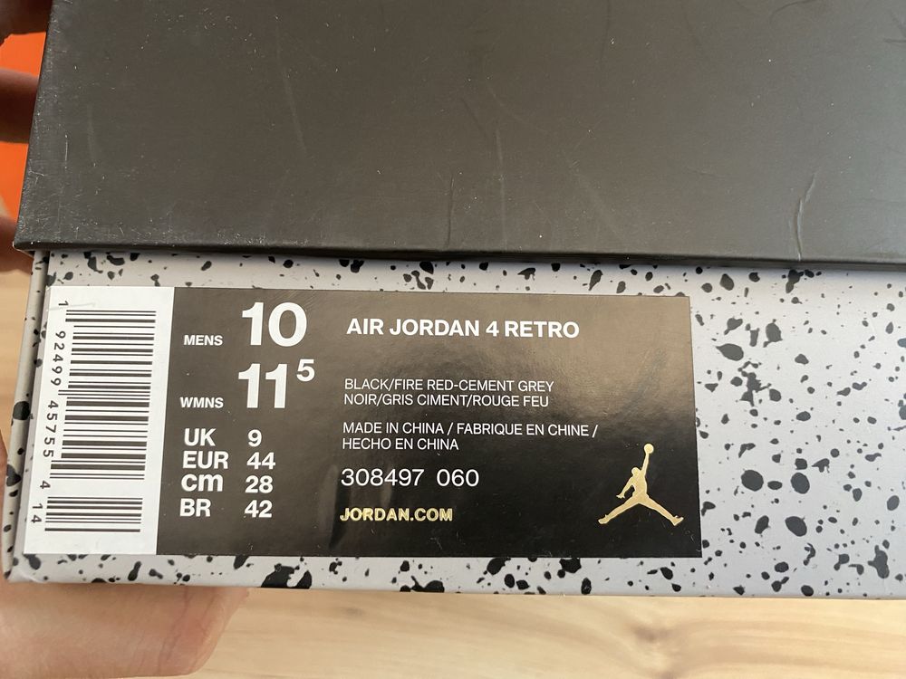 Jordan 4  Retro Bred 2019