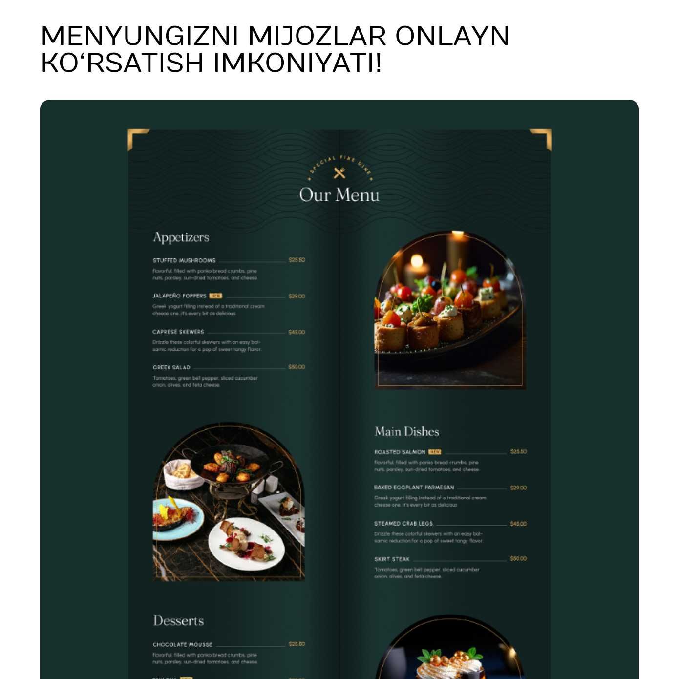 Restoraningiz uchun professional vebsayt kerakmi?