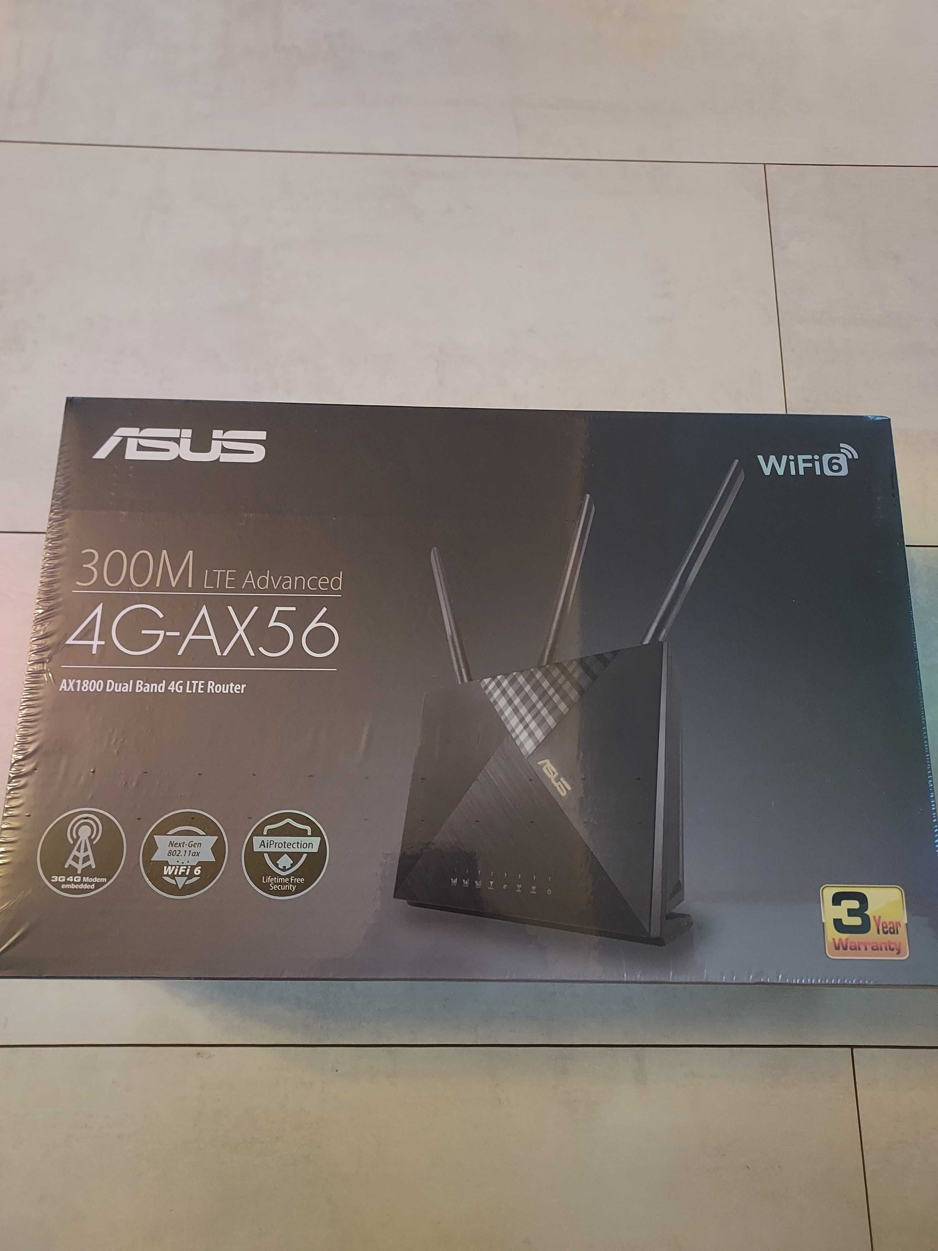 Router wireless Asus 4G-AX56 Ax1800 dual band wifi 6 4G LTE Nou