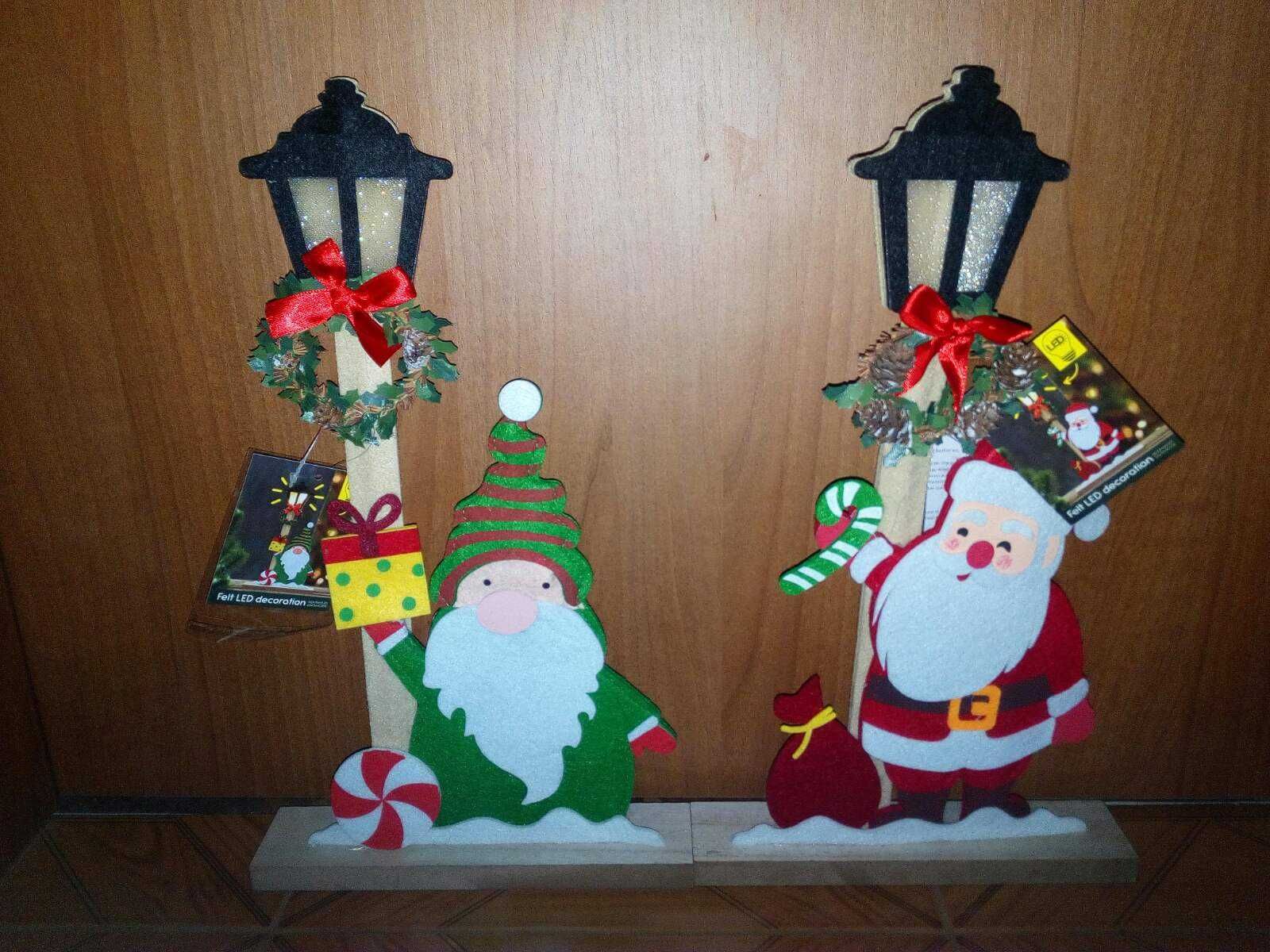 Коледни Музикални,LED възглавници,20 LED лампи с дядо Коледа и Снежко.