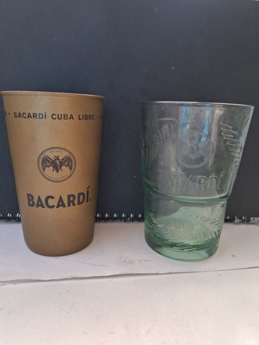 Стаканы  Бакарди, стеклянный и металлический