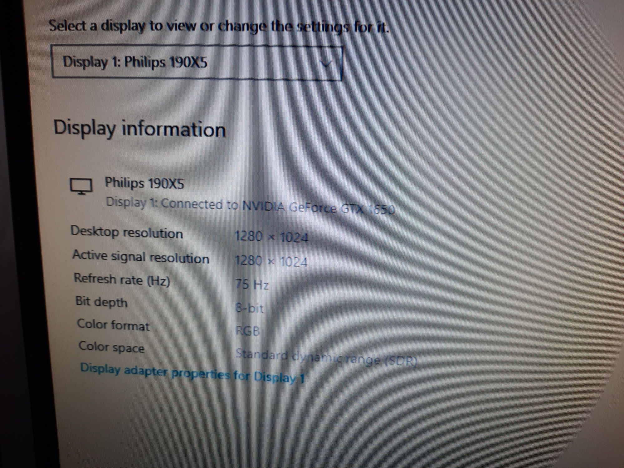 Monitor Philips 190X5