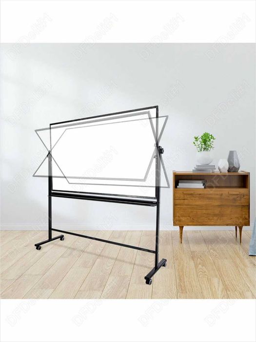 Доска белая двухстороння с подставкой 90х180 см, 7884 Deli