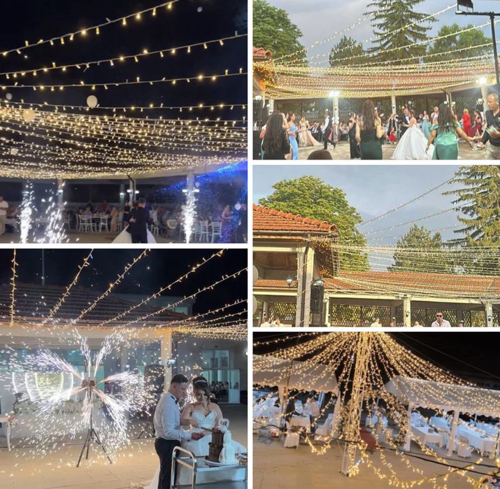 Танц на облаците,Огнено Цвете,Експлодиращи балони,Сценични фонтани