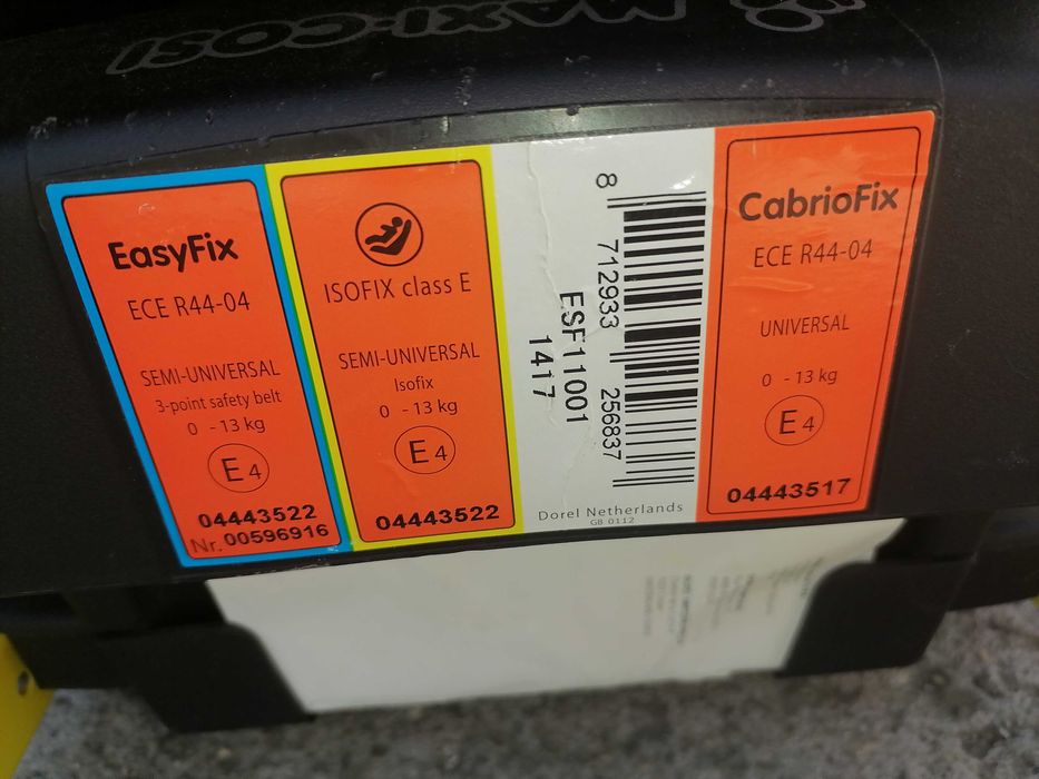 Scoica Maxi Cosi EasyFix cabrioFix 0-13KG Isofix Class E import ITALIA