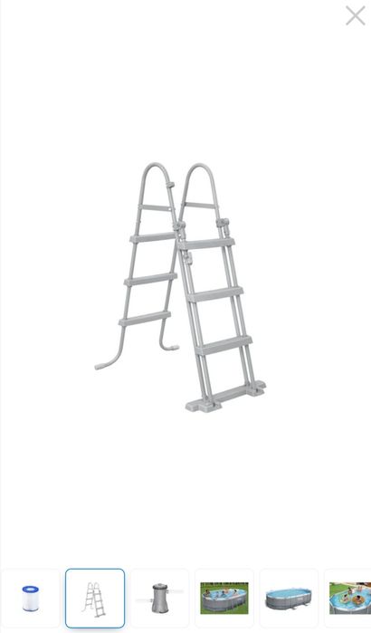 Piscina 5m schelet metalic,scara acces și prelata