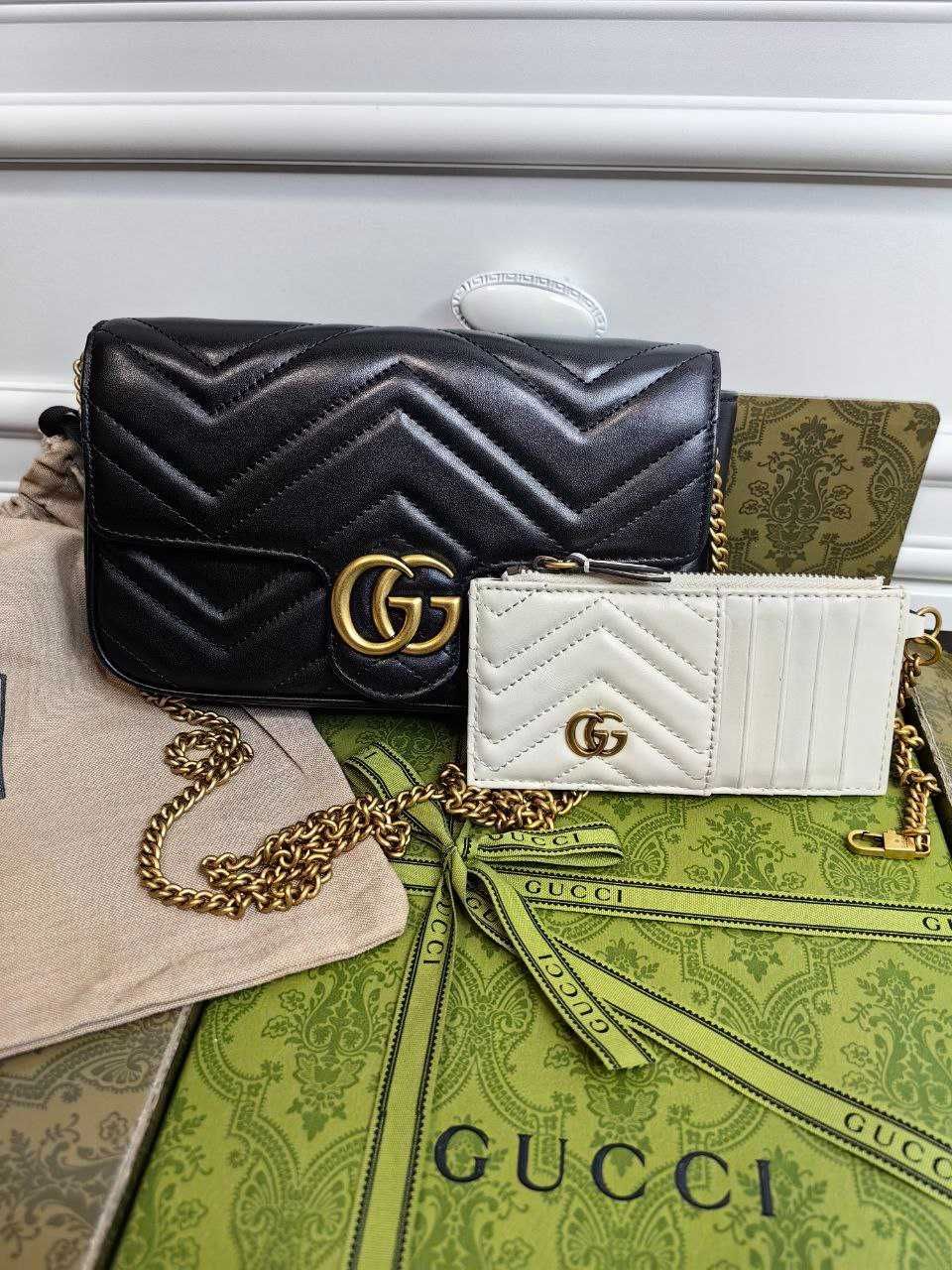 Дамска Чанта Gucci GG MARMONT Super Mini Bag 100% Leather