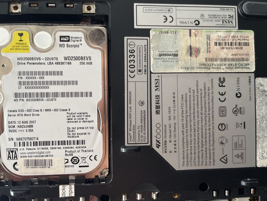 Laptop gaming defect pentru piese sau repart