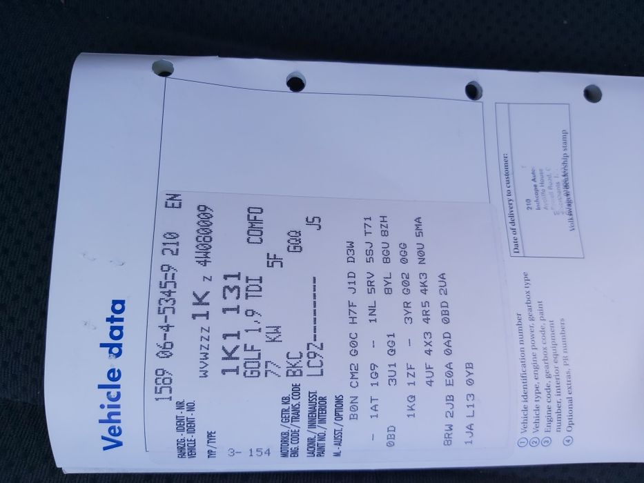 Dezmembrez VW Golf V 5 motor 1.9 TDI BKC