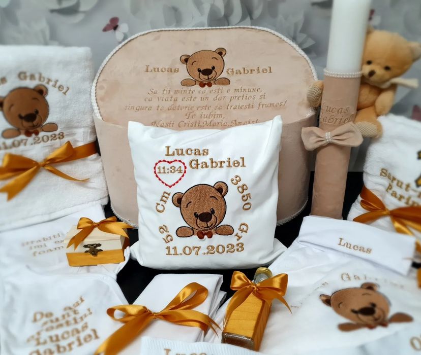 Trusou botez ursulet + Lumanare botez