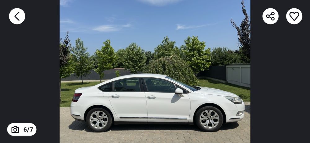 Schimb Citroen C5 lll,an 2012
