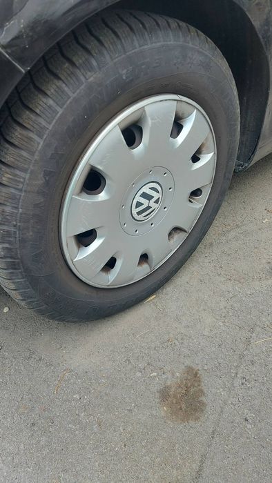 4 бр. Зимни гуми +джанти +тасове Комплект!! 5×112/ 15 цола VW Golf