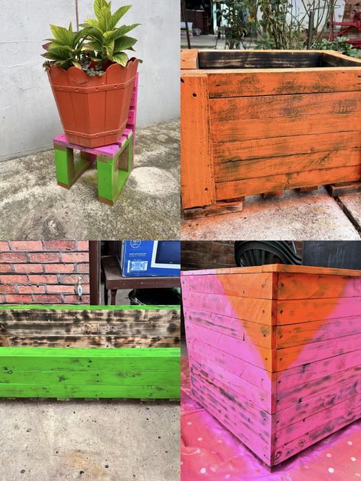 Jardiniere din lemn pentru flori
