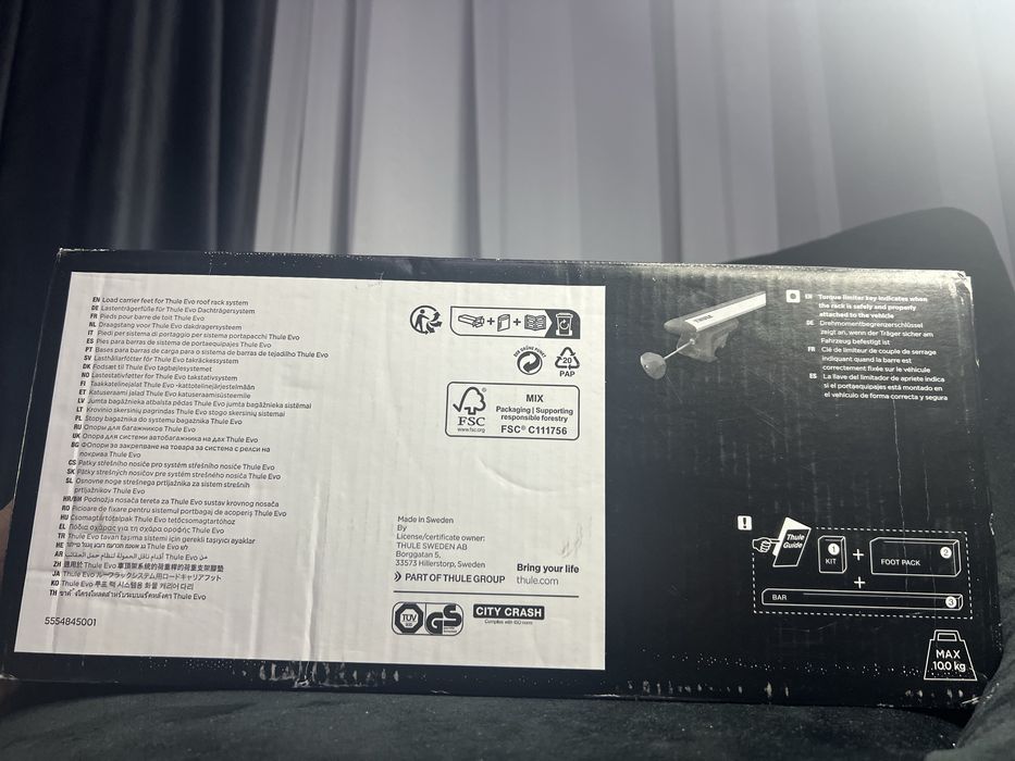 set de picioare de prindere Thule Evo Raised Rail (model 710410)