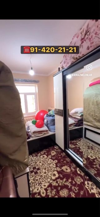 Urganch tuman raysentrda 3 xonali kvartira sotiladi