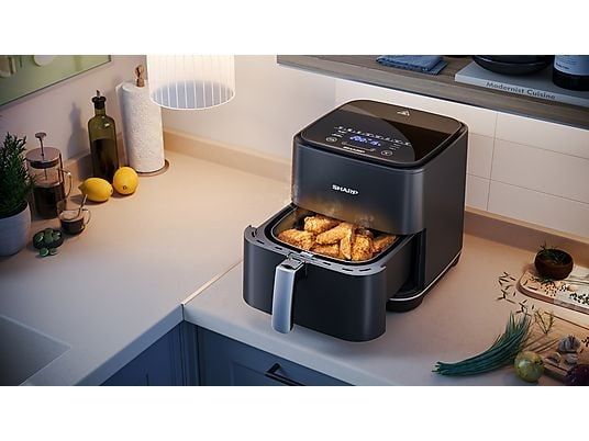 Нов фритюрник с горещ въздух Air Fryer Sharp 5.5 литра