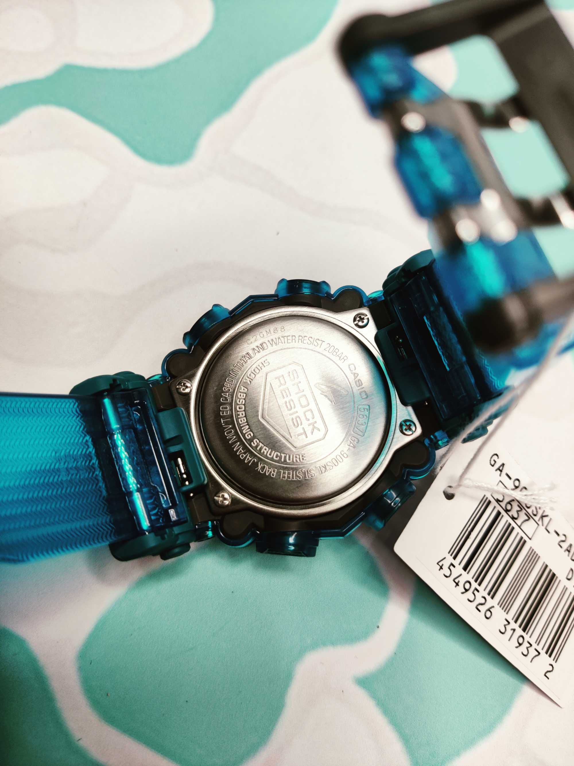 Casio G-Shock GA-900SKL-2AER наручные часы скелетоны синие спортивные