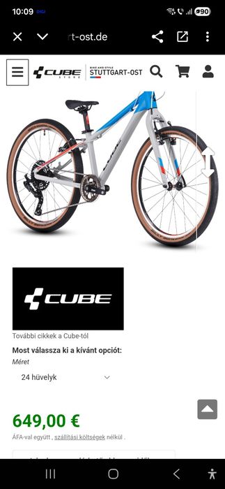 Bicicleta copii 24 Cube Acid slx  7-10 ani