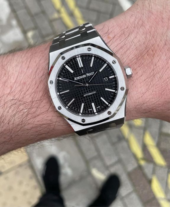 ceas ap royal oak black dial 41,mm