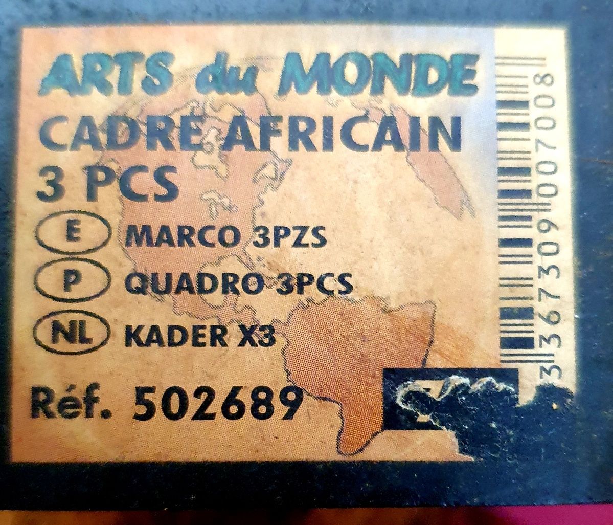 Автентичен Африкански Три части  52 см.Изложението  в Париж с маркиров