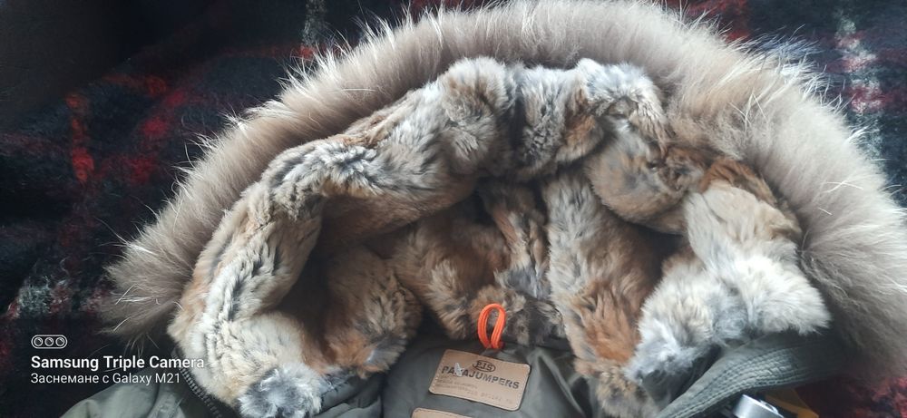 Parajumpers оригинално пухено дамско яке с естествена яка