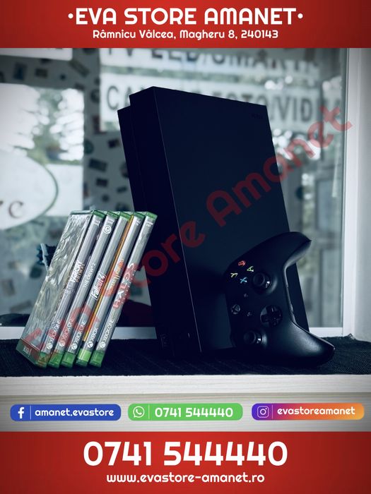 Consola Gaming Microsoft xBox One X 1TB + 5 Jocuri