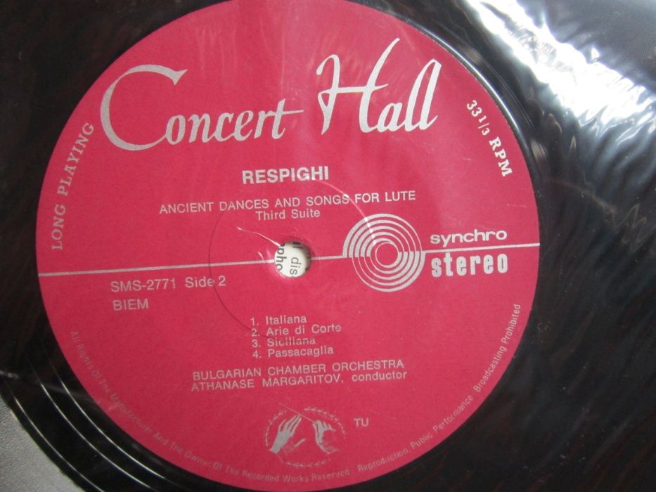 vinil rar Respighi Ancient Air&Dances for Lute/Britten-Simple Symphony