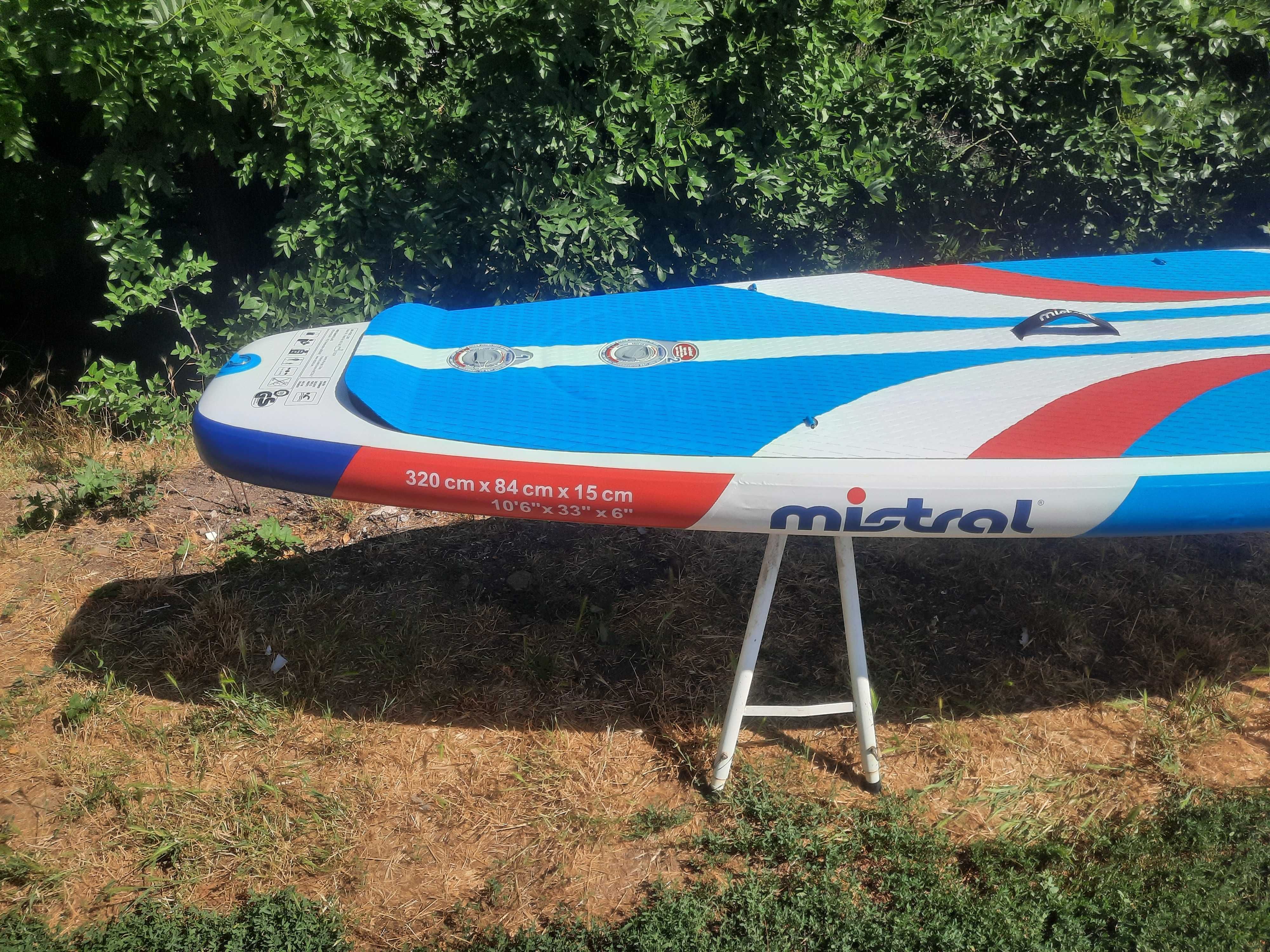 Надуваем падълборд SUP дъска  Mistral Allround 10'6'' двукамерна