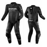 Кожен мото екип SHIMA STR 2.0 BLACK ,всички протектори,гърбица,