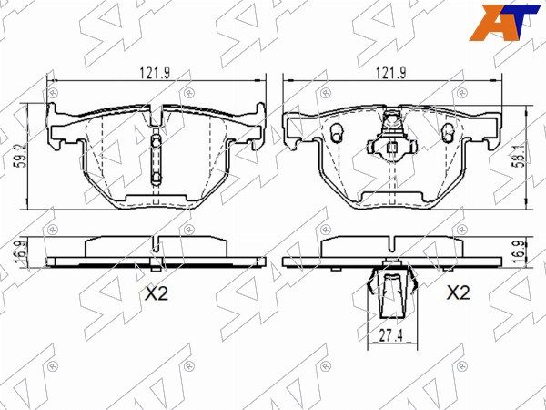 Колодки тормозные зад BMW 5 E60 Bmw 520