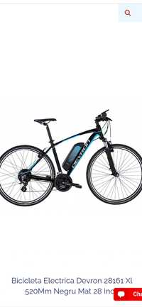 Bicicleta Electrica Devron 28161 XL 520Mm Negru Mat 28 Inch