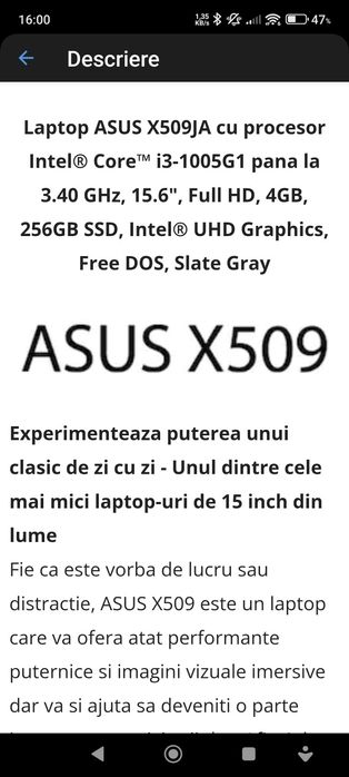 Laptop Asus x509JA i3