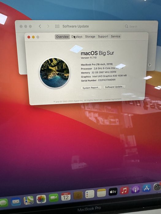 MacBook Pro 16 inch 32 gb Ram