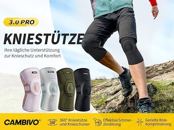 Спортни ластични наколенки със силиконови подплънки и стабилизатори