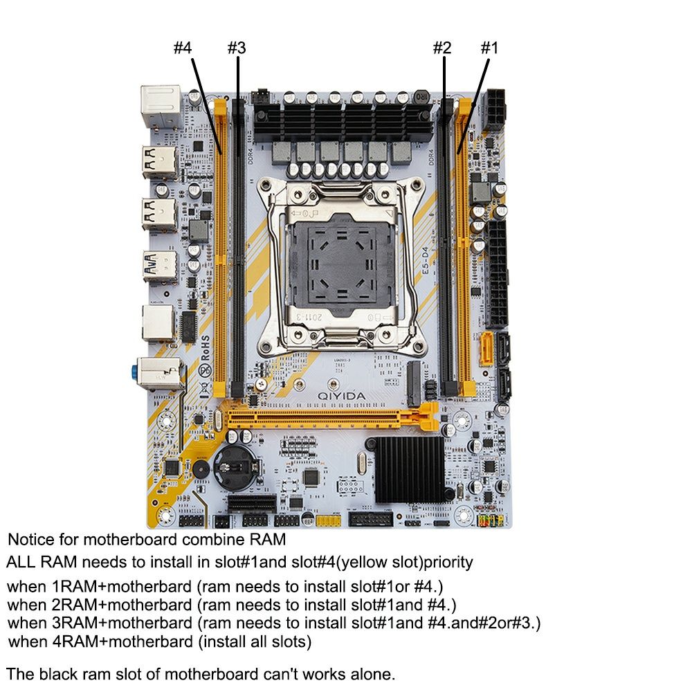 Placa de baza QIYIDA X99 + Intel Xeon E5-2680 V4 + Cooler + 32 GB DDR4