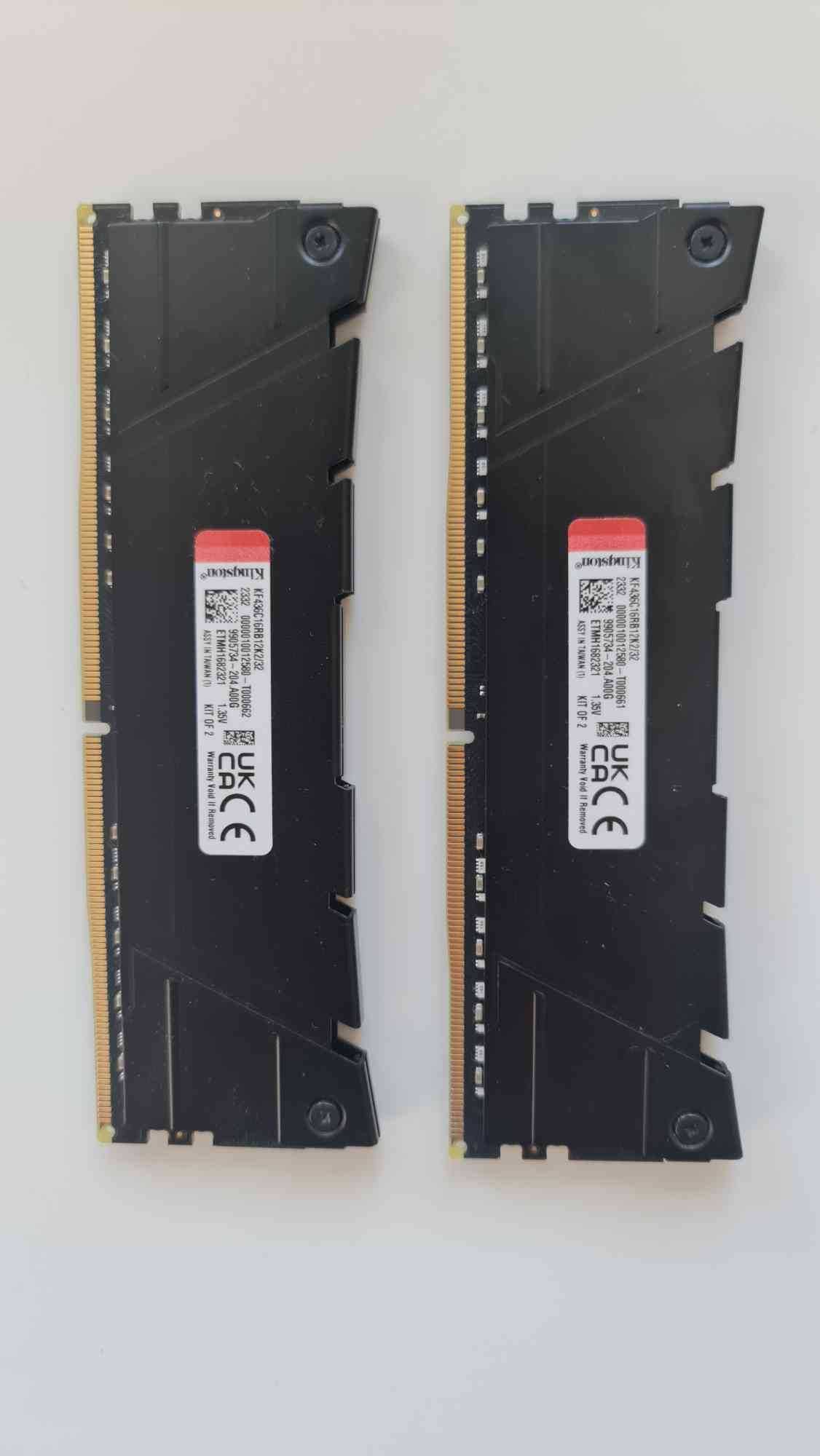RAM Памет KINGSTON Fury 32GB (2x16) DDR4, CL16, 3600MT/s