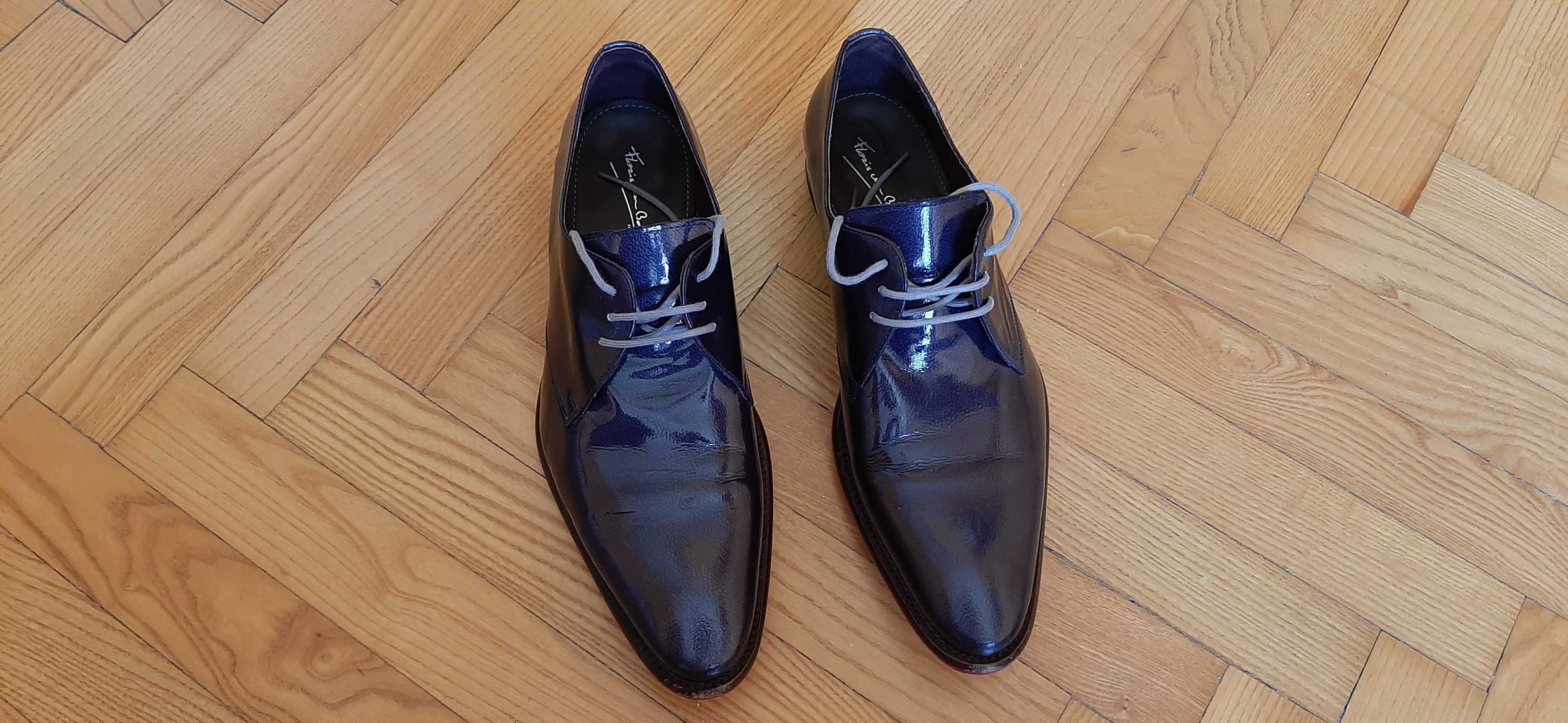 Floris Van Bommel мъжки обувки естествена кожа тъмно сини номер 44