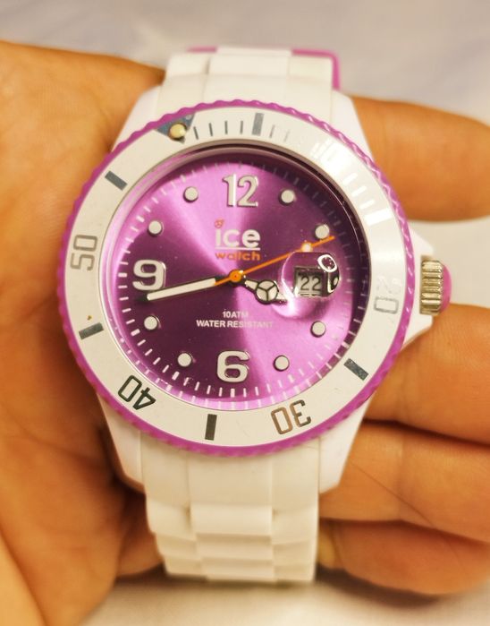 Ceas de damă Ice Original alb/purpuriu, SI.WV.S.S.1, cu quartz si dată