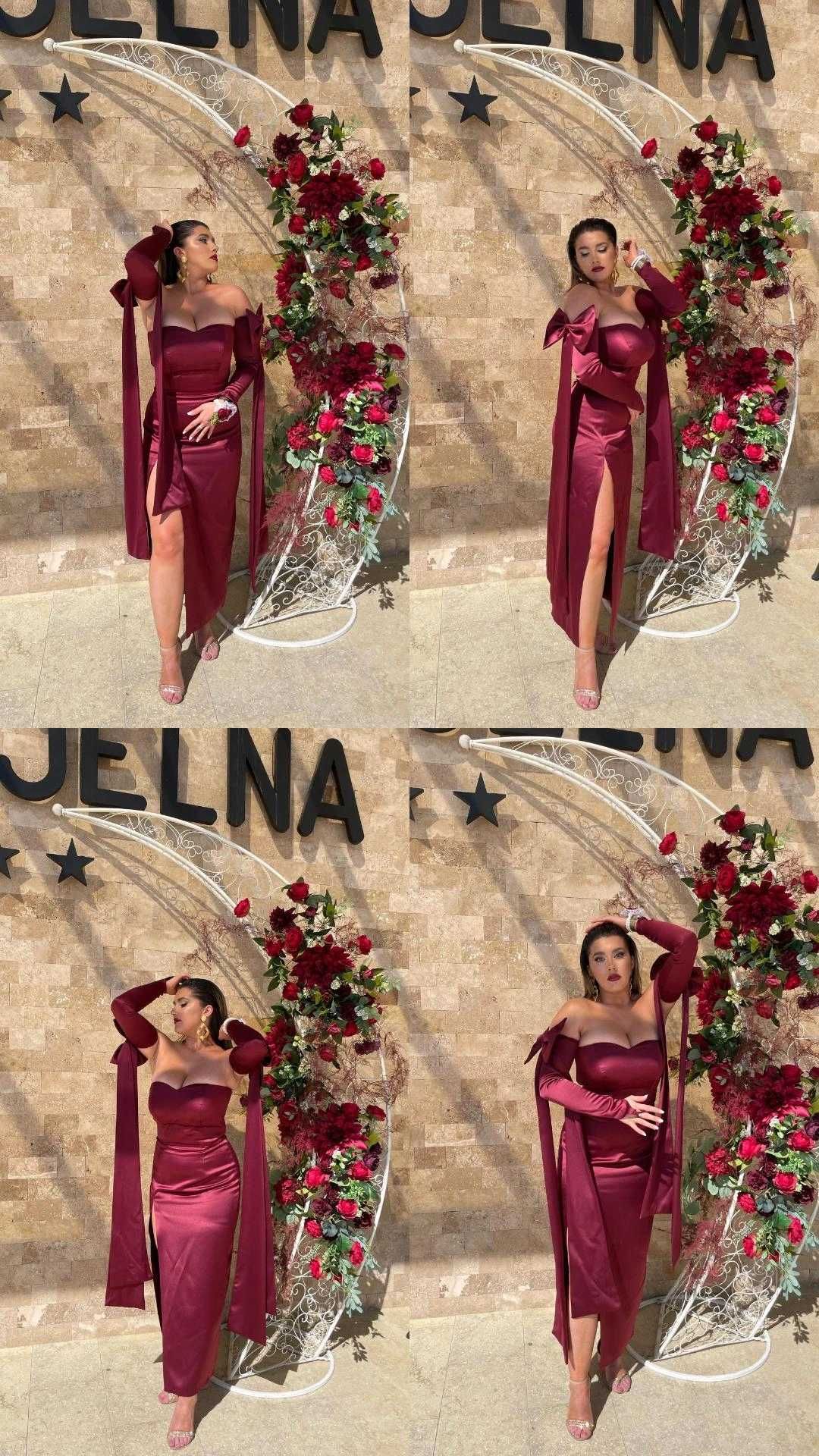 Rochie Corset burgundy - reglabila