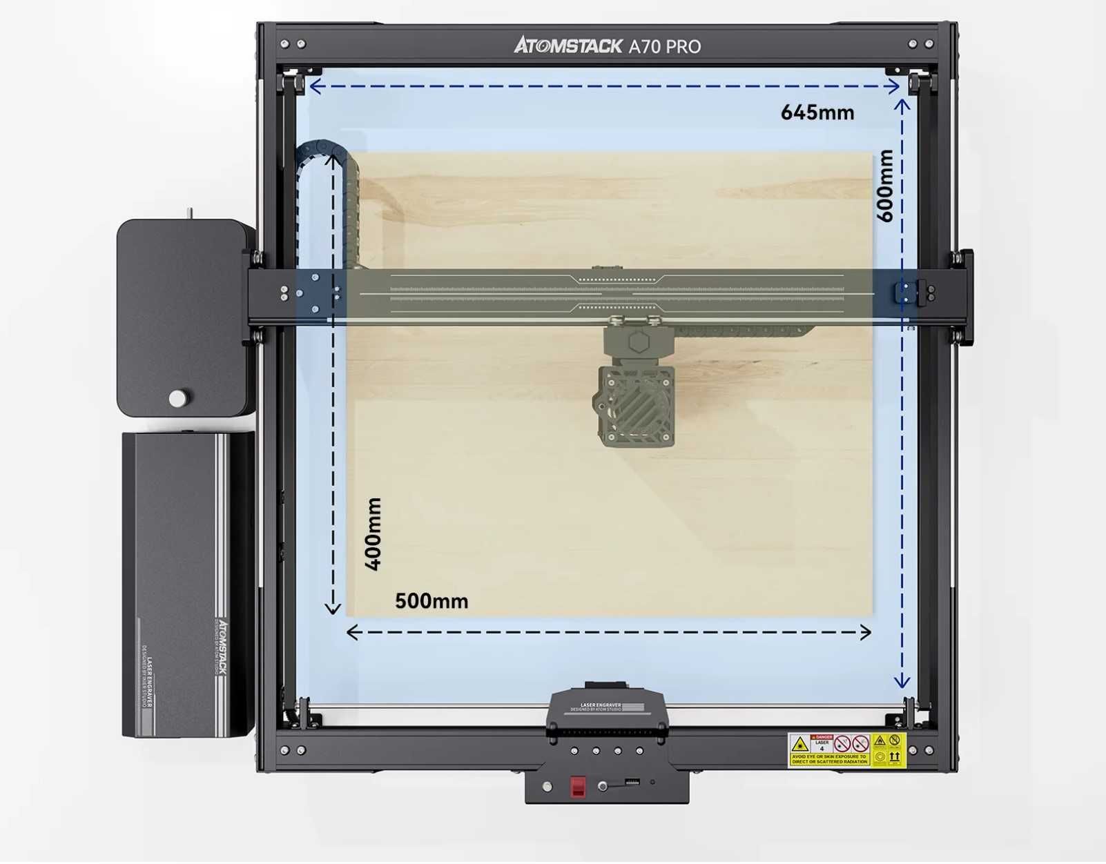 ATOMSTACK A70 Pro 70W 50x40cm CNC Лазер - Гравьор | Дистрибуция BG