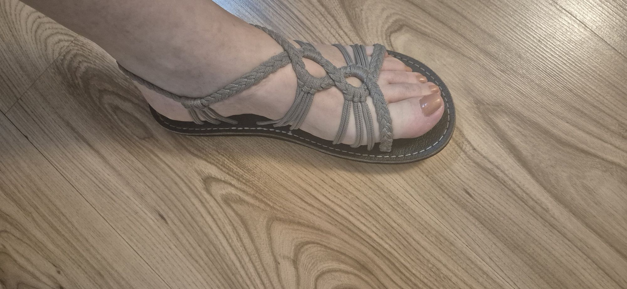 Sandale comode gri noi