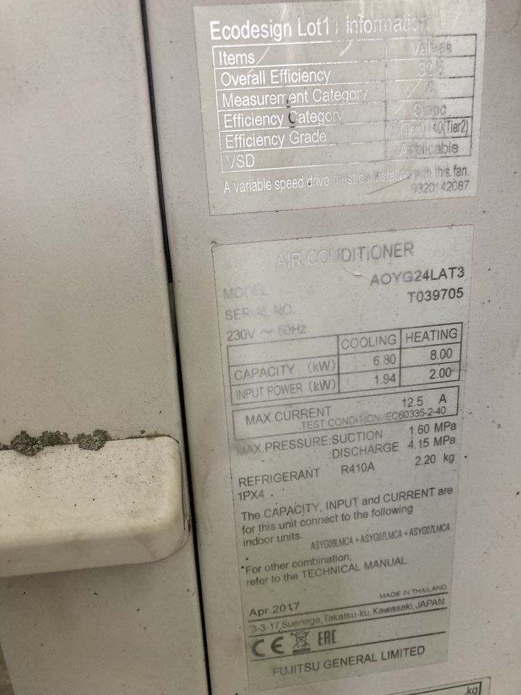 Мулти сплит Инверторен климатик Fujitsu