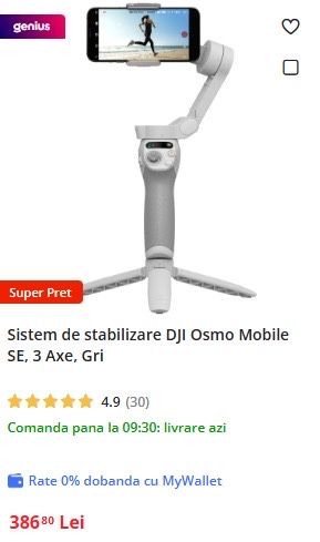 Stabilizator DJI Osmo Mobile SE NOU Sigilat