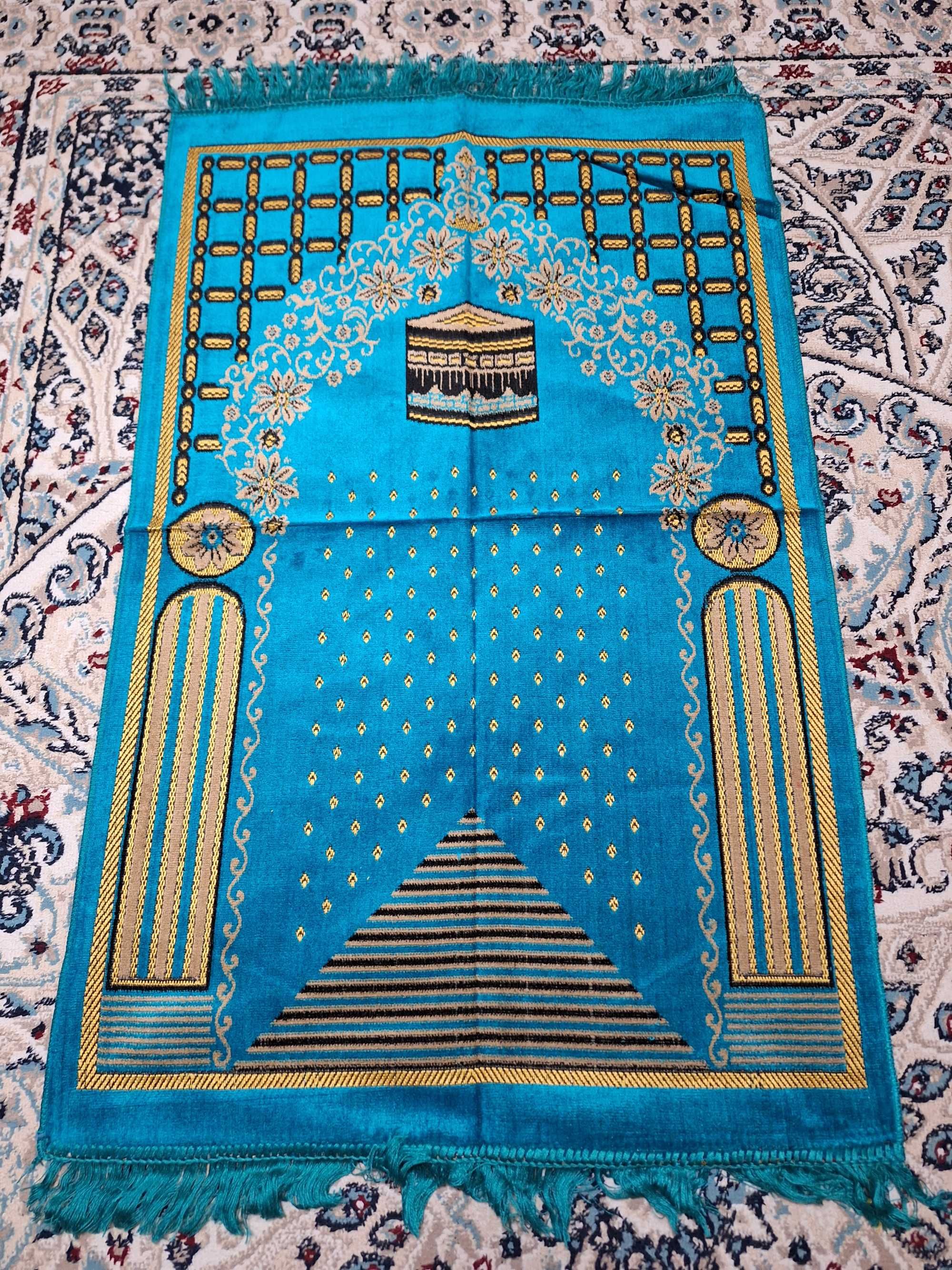 Жайнамаз - Молитвенный коврик с кожаной подложкой