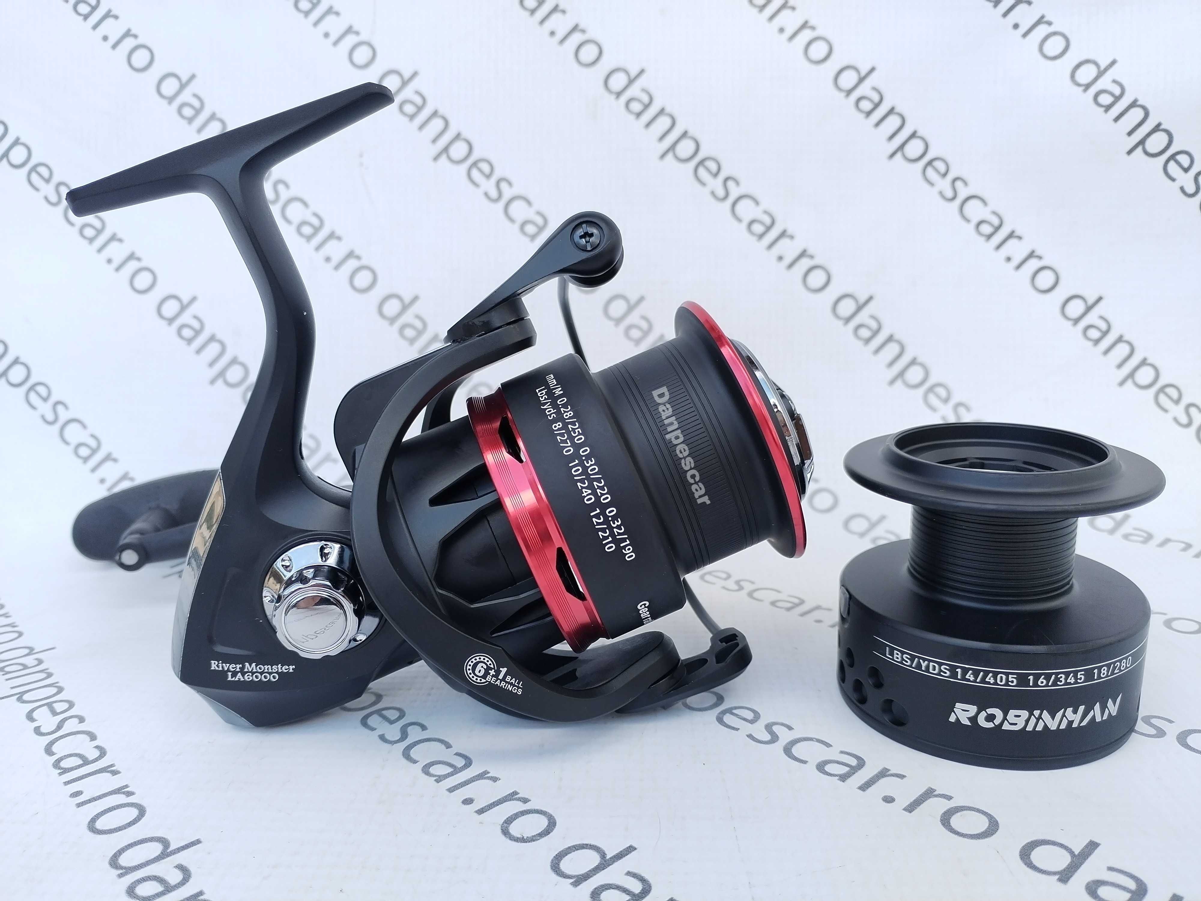 SET 2 Mulinete Feeder si Crap ROBINHAN RIVER MONSTER LA6000 Long Cast