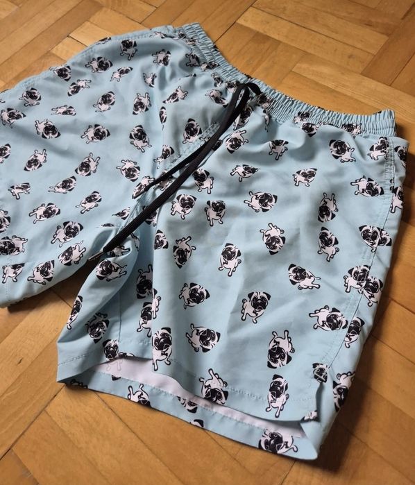 Șort de baie / înot, bărbați Tezenis Pug - Imprimeu Albastru - M