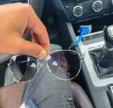 Ochelari de soare damă GUESS aviator, argintii, lentile degrade